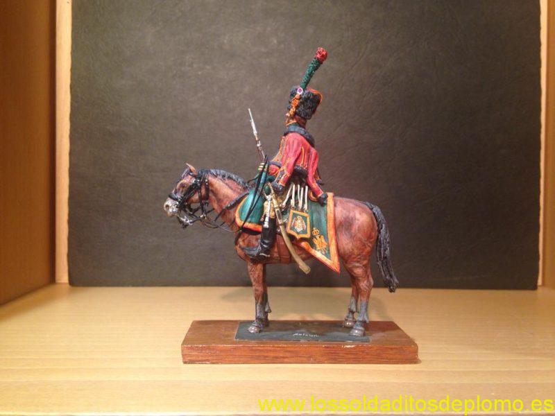 Cazador a caballo. Escultura Galarreta y pintura Antonio-b