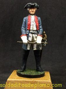Oficial del 5º Regimiento de Dragones, Prusia 1745