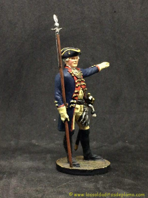 Oficial, Regimiento Nº 22 de infantería, Prusia 1750