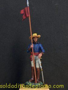 soldado de plomo Lancero de milicias de Venezuela ejército realista , 1818-1