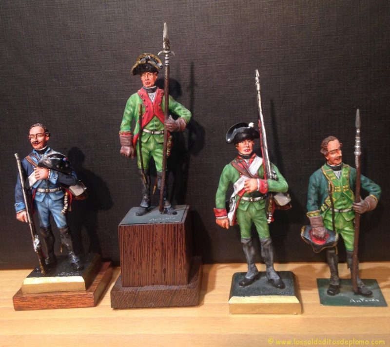 Soldados y suboficiales Prusianos de infanteria ligera "free corps". Escultura Labayen, Pintura Arturo y Antonio