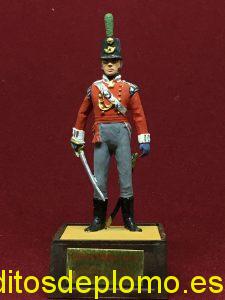 Marca Soldat 54mm Oficial del 43 Rgto de Infantería Ligera Inglaterra 1812