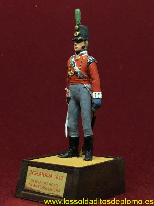 Marca Soldat 54mm Oficial del 43 Rgto de Infantería Ligera Inglaterra 1812-2