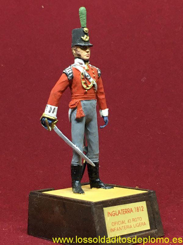 Marca Soldat 54mm Oficial del 43 Rgto de Infantería Ligera Inglaterra 1812-8