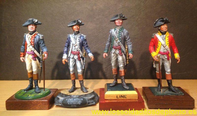 Oficiales regs- Línea Continental, Pensilvania, Nueva York y adicional del Coronel Webb. EEUU 1776