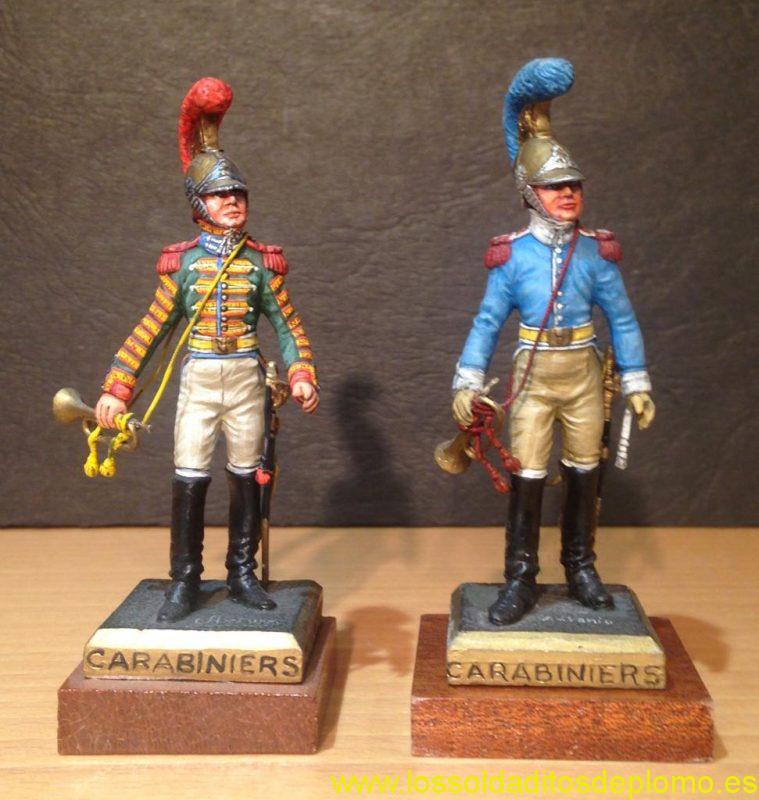 Trompetas de carabineros 1812, escultura Galarreta y pintura Arturo y Antonio